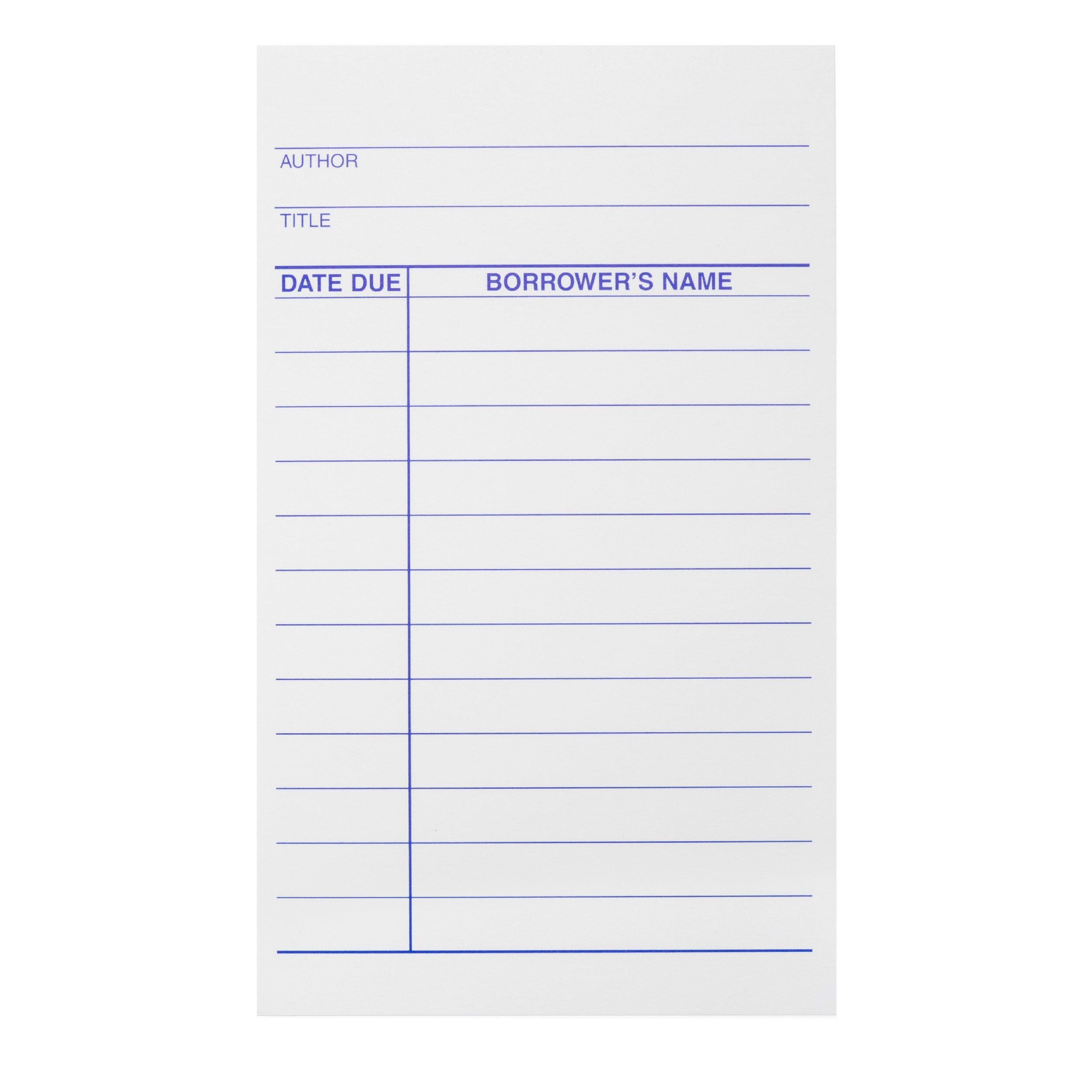 School Smart Library Due Date Cards, 3 x 5 Inches, White, Pack of 500 1485890
